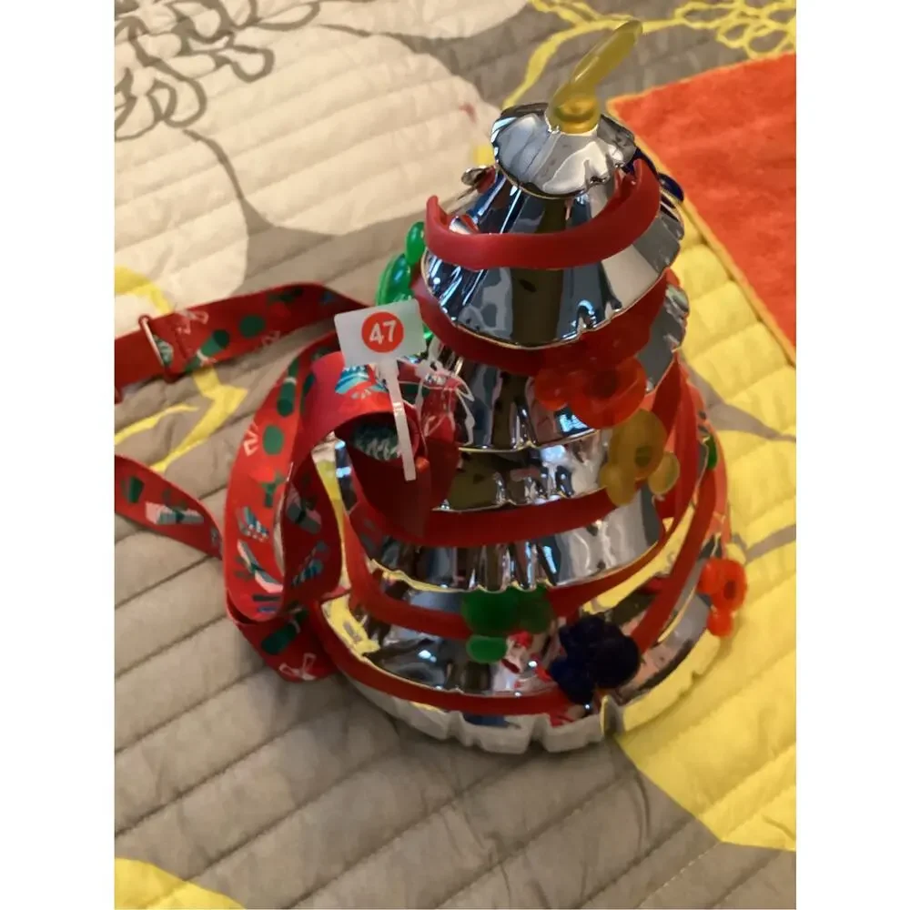 Disney Parks Metallic Silver Christmas Tree Light-Up Sipper Cup